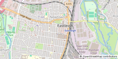 Map of Eastleigh, Hampshire
