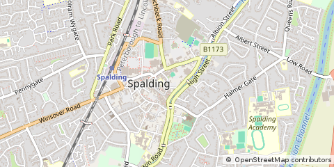 Map of Spalding, Lincolnshire