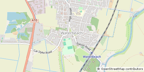Map of Waterbeach, Cambridgeshire