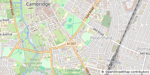 Map of Cambridge, Cambridgeshire