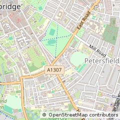 Map of Cambridge, Cambridgeshire