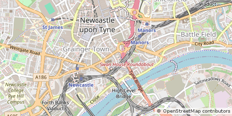 Map of Newcastle Upon Tyne