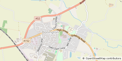 Map of Spalding, Lincs