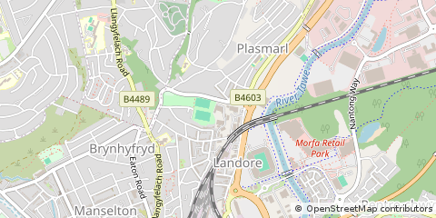 Map of Siloh Road, Landore,, Swansea, Glam.