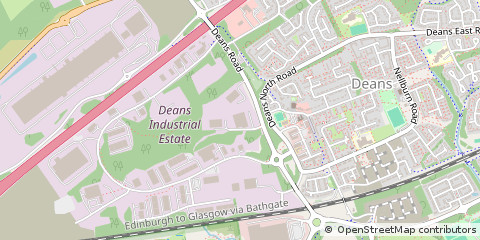 Map of Livingston, West Lothian