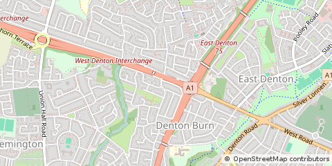 Map of Newcastle Upon Tyne, Tyne and Wear