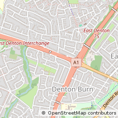 Map of Newcastle Upon Tyne, Tyne and Wear