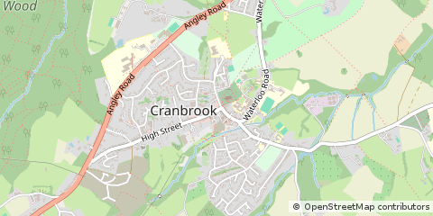 Map of Cranbrook, Kent