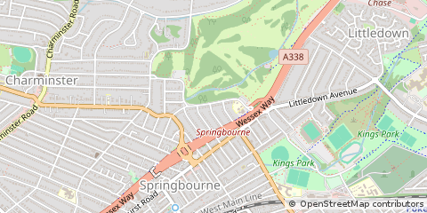 Map of Bournemouth, Dorset