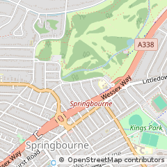 Map of Bournemouth, Dorset