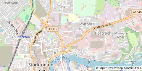 Map of Stockton-on-Tees