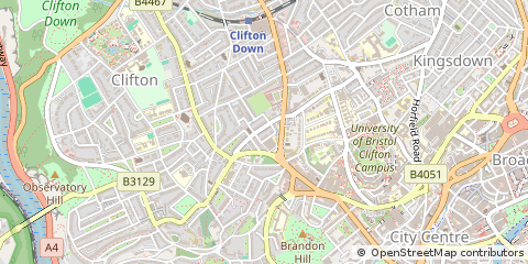 Map of Clifton, Bristol