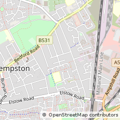 Map of Bedford, Bedfordshire
