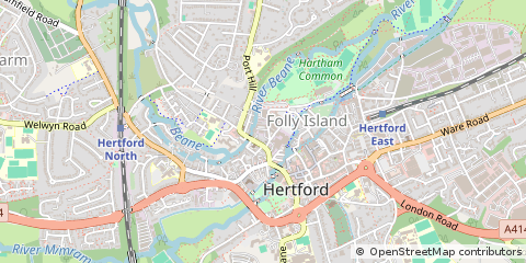 Map of Hertford