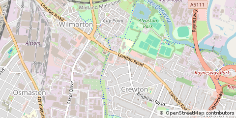 Map of Alvaston, Derby