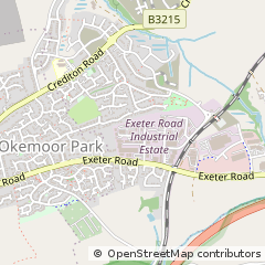 Map of Okehampton, Devon