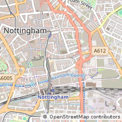 Map of Nottingham, Nottinghamshire