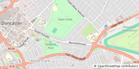 Map of Doncaster, South Yorkshire
