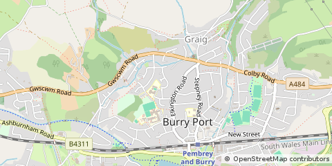 Map of Burry Port