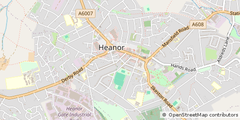 Map of Heanor, Derbyshire
