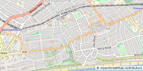 Map of Bournemouth, Poole