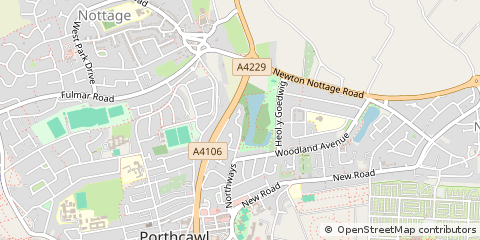 Map of Porthcawl, MID Glamorgan