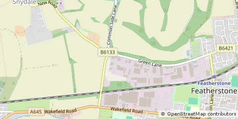 Map of Pontefract, West Yorkshire