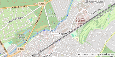 Map of Woking, Surrey