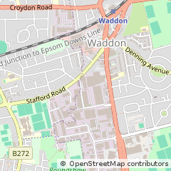 Map of Croydon, Surrey