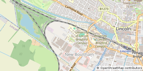 Map of Lincoln, Lincolnshire