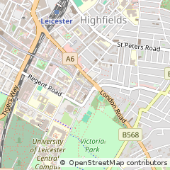 Map of Leicester, Leicestershire