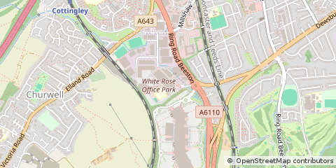 Map of Leeds, West Yorkshire