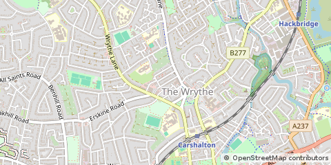 Map of Carshalton, Surrey