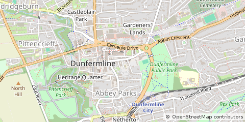 Map of Dunfermline, Fife