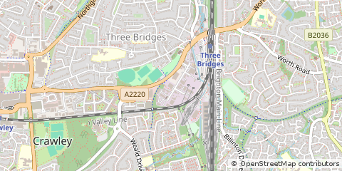 Map of Crawley, Worcestershire