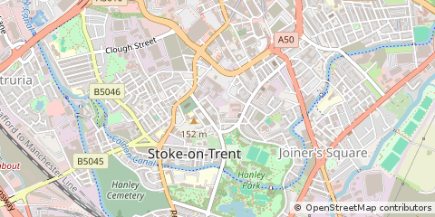 Map of Stoke-on-Trent, Staffordshire