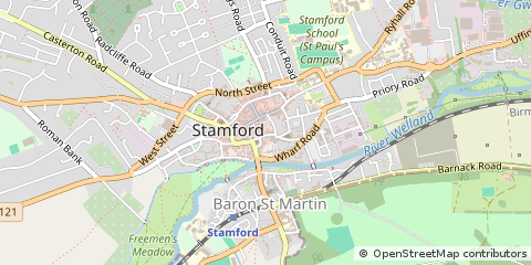 Map of Stamford, Lincolnshire