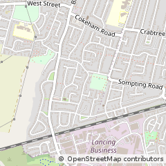 Map of Lancing, West Sussex