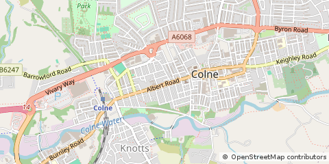Map of Colne, Lancashire