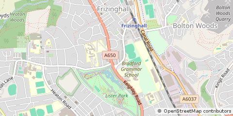 Map of Bradford, West Yorkshire
