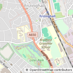Map of Bradford, West Yorkshire