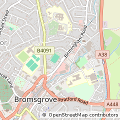 Map of Bromsgrove, Worcestershire