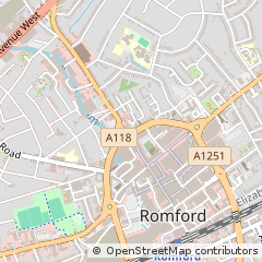 Map of Romford, Essex
