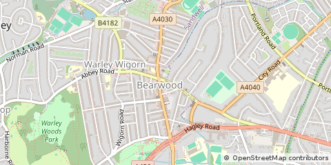 Map of Birmingham, West Midlands