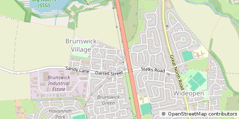 Map of Newcastle Upon Tyne, Tyne and Wear