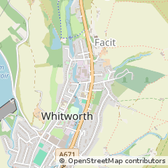 Map of Whitworth, Lancashire