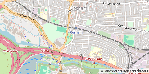 Map of Cosham, Portsmouth