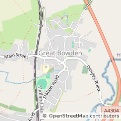 Map of Market Harborough, Leicestershire