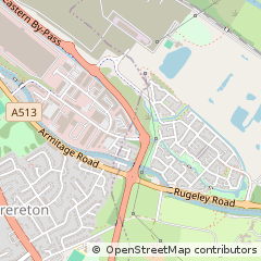 Map of Wheelhouse Road, Rugeley, Staffordshire
