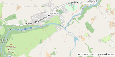 Map of Bakewell, Derbyshire